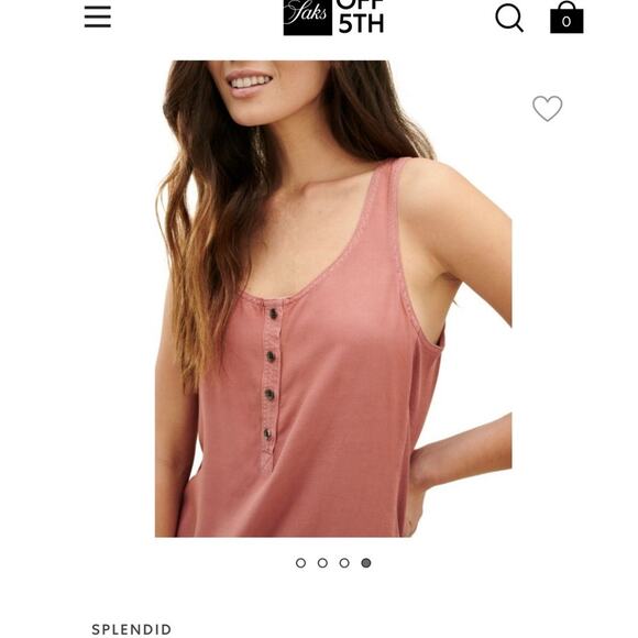 Splendid Promenade Ribbed Tank Dress Terracotta M Henley Style - Picture 4 of 16